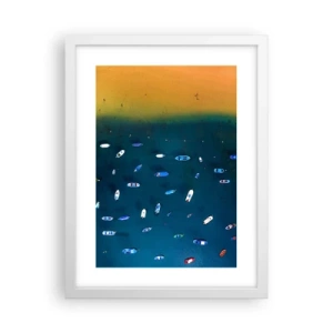 Poster in cornice bianca - Il gioco delle vacanze - 30x40 cm