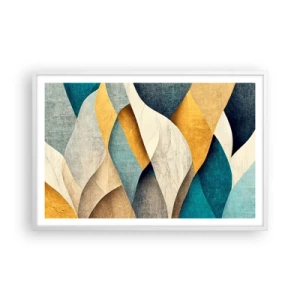 Poster in cornice bianca - Ritmo e ondulazioni - 91x61 cm