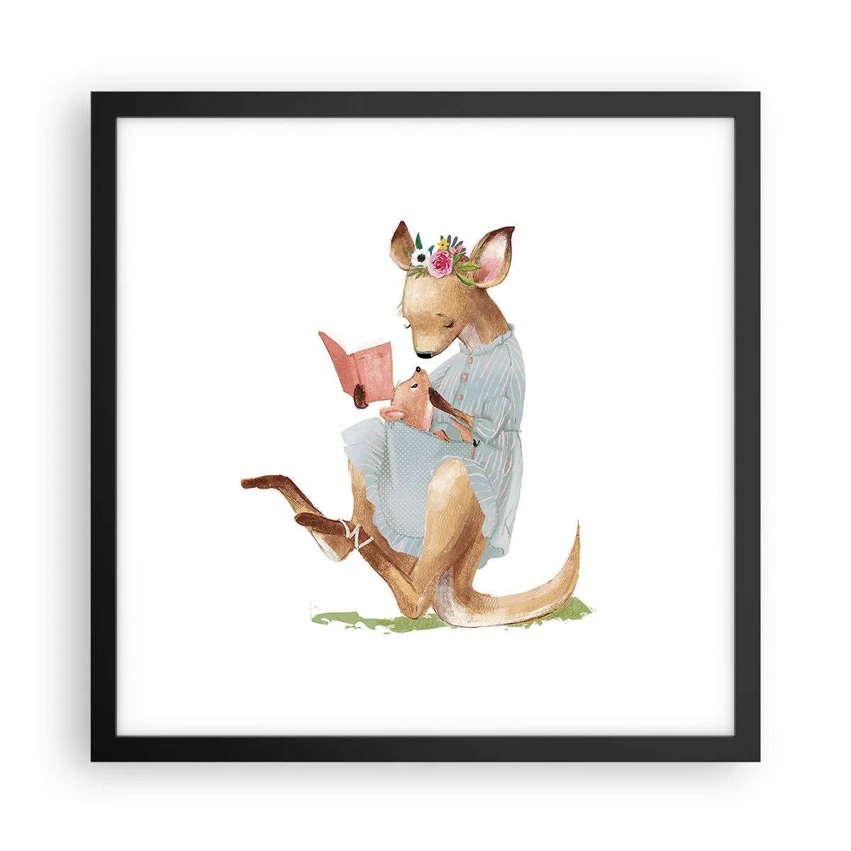 Poster in cornice nera - Mamma, leggimi - 40x40 cm