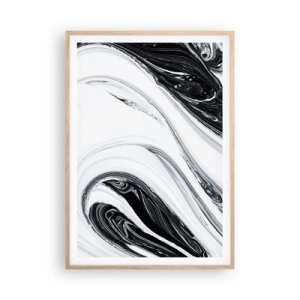 Poster in cornice rovere chiaro - L'unione degli opposti - 70x100 cm