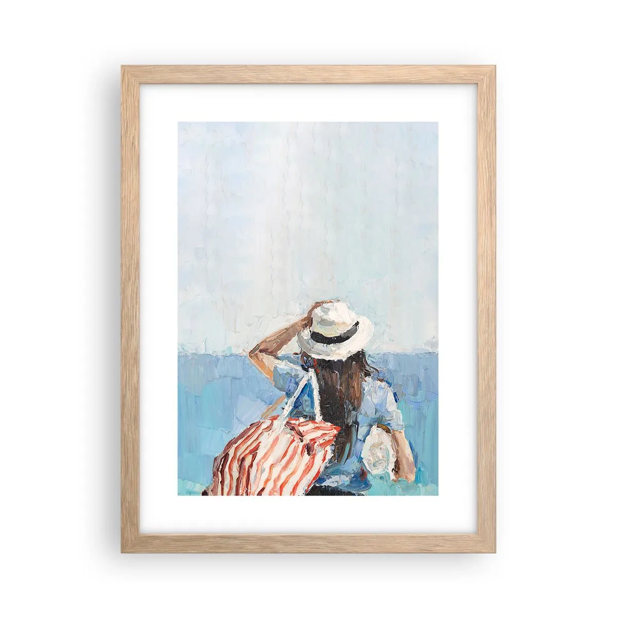 Poster in cornice rovere chiaro - Benvenuti in vacanza - 30x40 cm