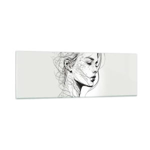 Quadro su vetro - Ritratto pensieroso - 90x30 cm