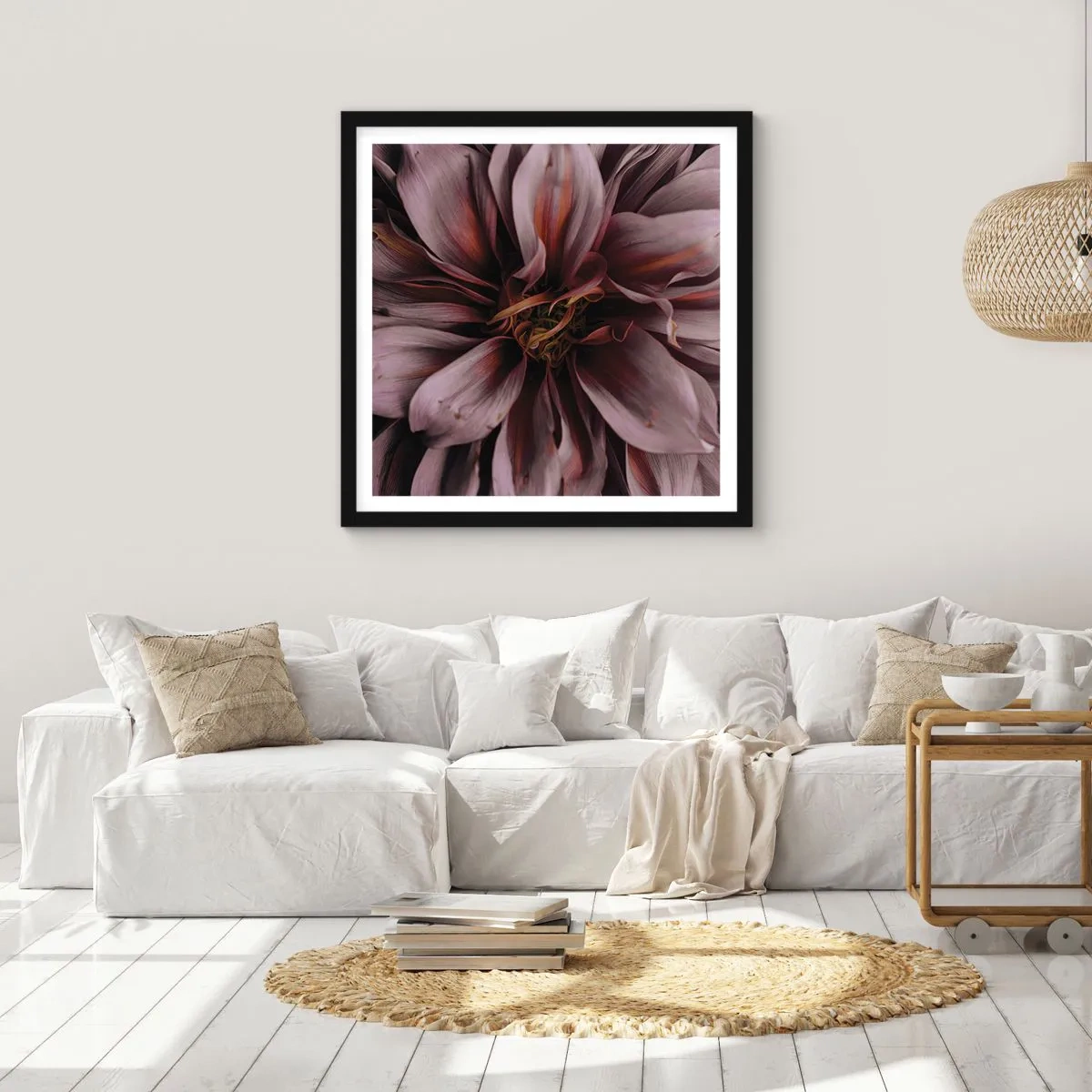 Poster in cornice nera - Cuore d'aprile - 50x50 cm