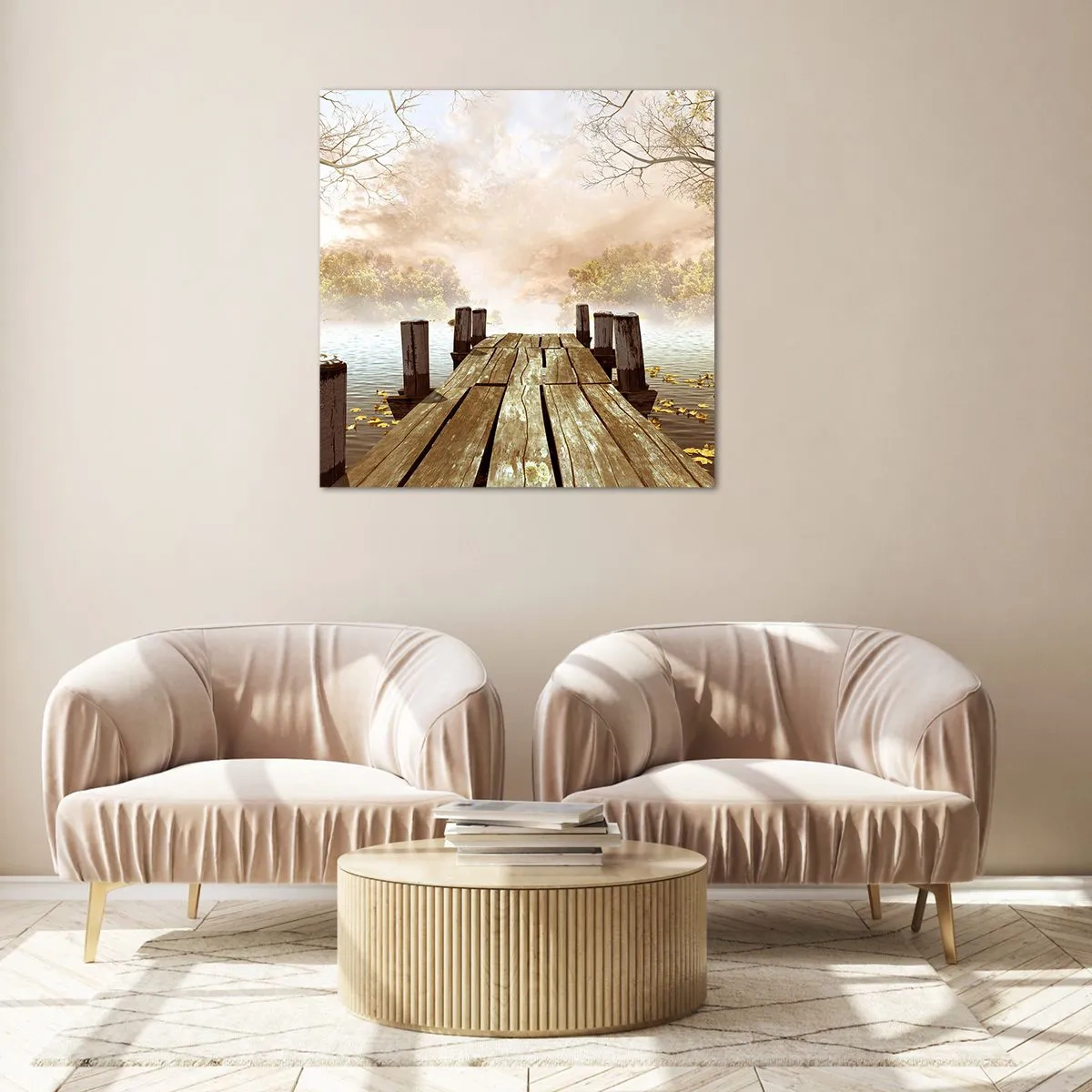 Quadro su vetro - La mite melanconia autunnale - 30x30 cm