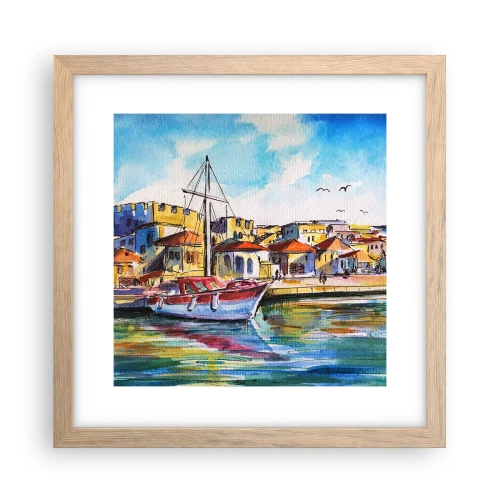 Poster in cornice rovere chiaro - Un colorato pomeriggio - 30x30 cm