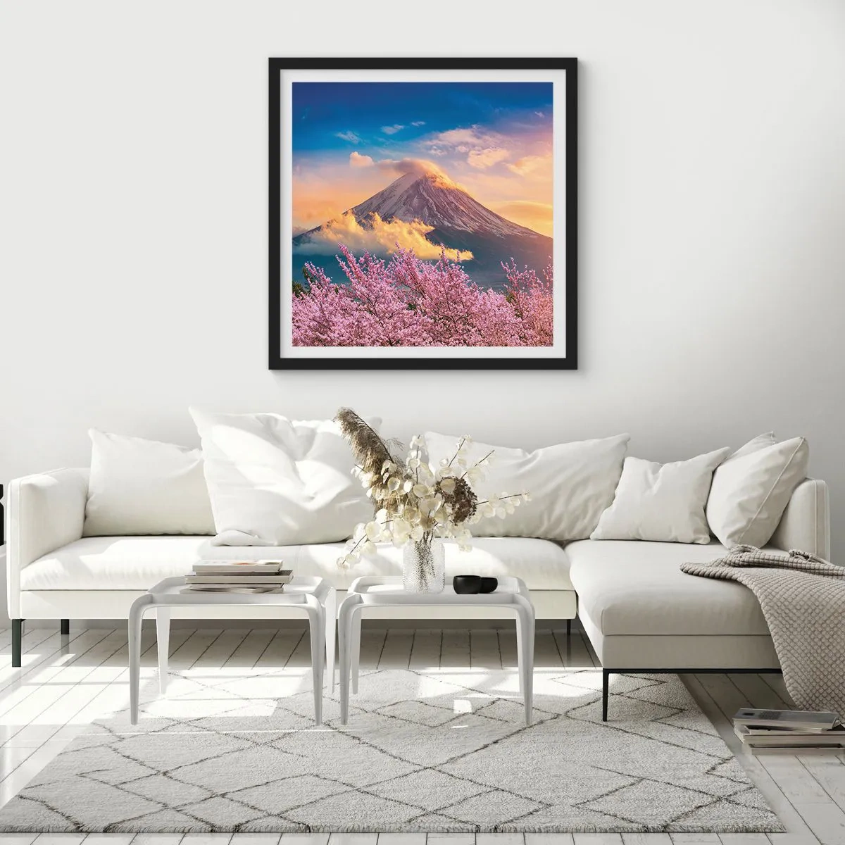 Poster in cornice nera - Sacralità giapponese - 30x30 cm