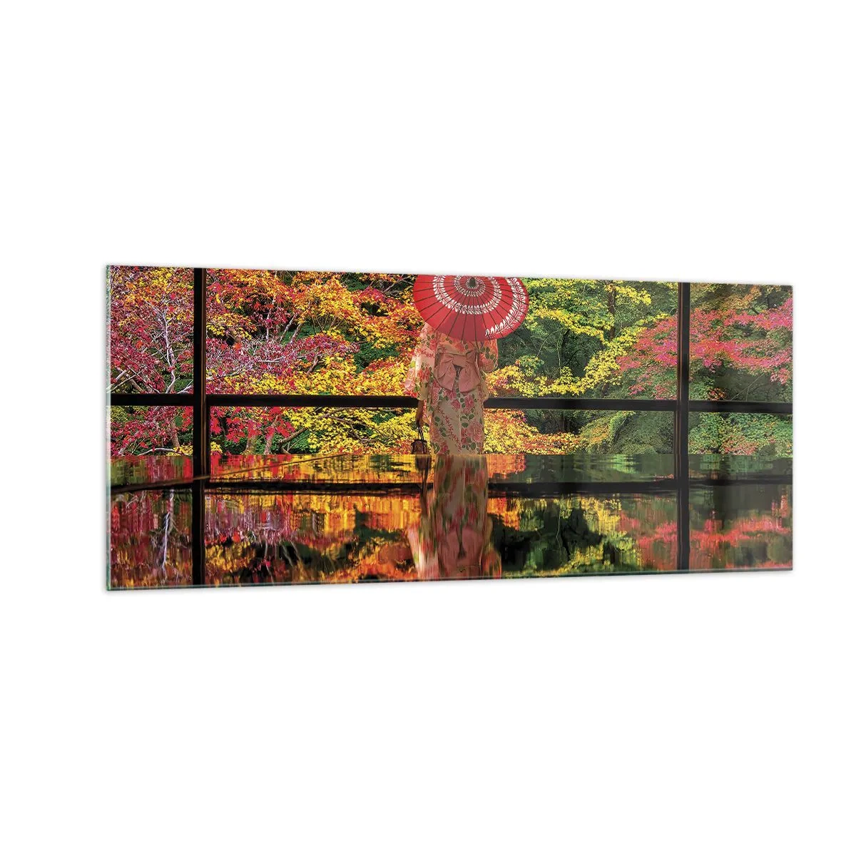 Quadro su vetro - Nel tempio della natura - 100x40 cm