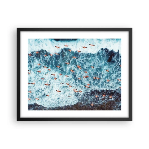 Poster in cornice nera - Parata sotto il mare - 50x40 cm