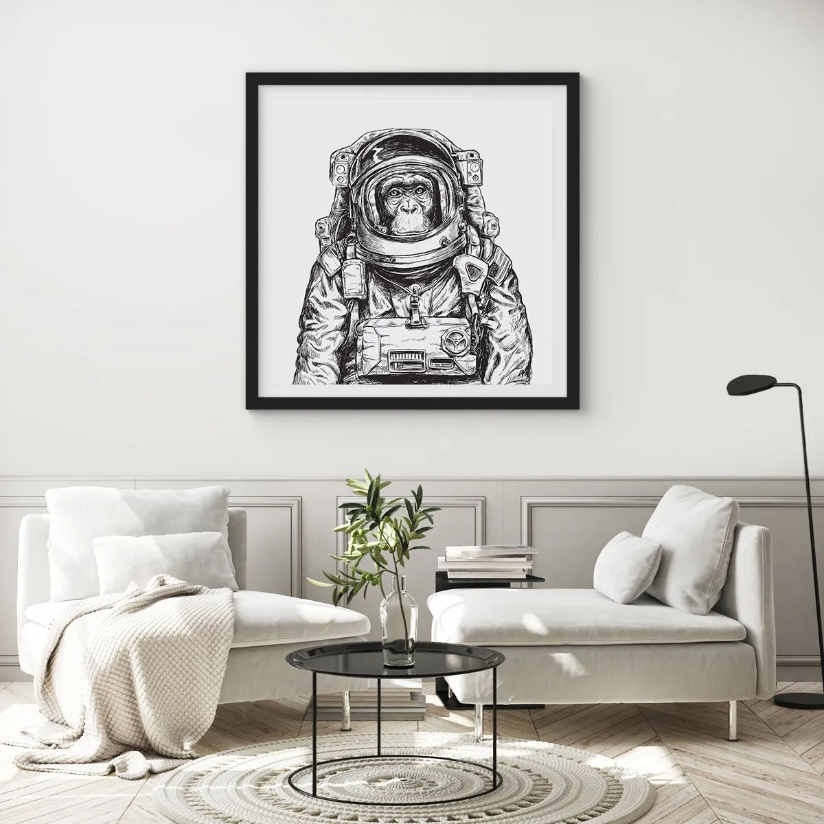 Poster in cornice nera - Evoluzione alternativa - 60x60 cm