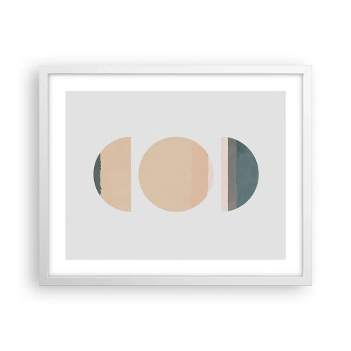 Poster in cornice bianca - Un cerchio dopo l'altro - 50x40 cm
