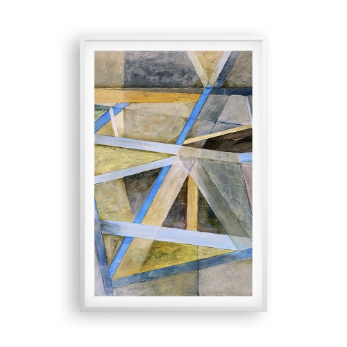 Poster in cornice bianca - Dritto o obliquo? - 61x91 cm