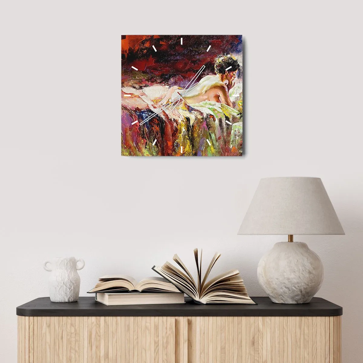 Orologio da parete - Orologio in Vetro - Venere pensierosa - 40x40 cm