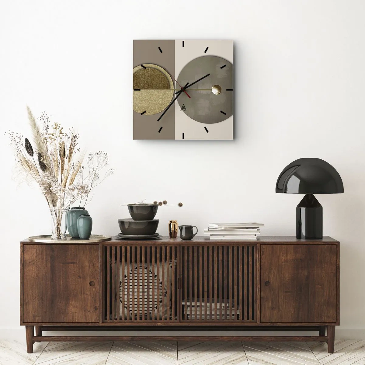 Orologio da parete - Orologio in Vetro - Equilibrio perfetto - 40x40 cm