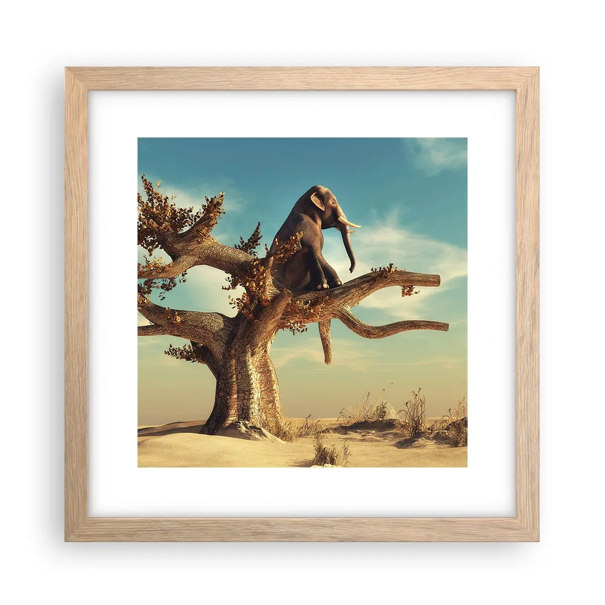 Poster in cornice rovere chiaro - Nuovo punto di vista - 30x30 cm