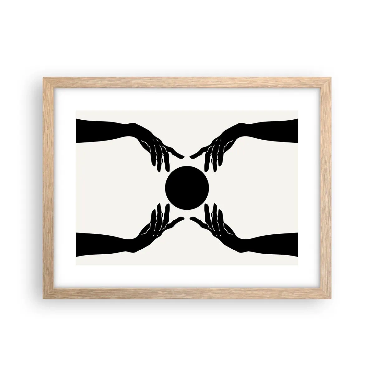 Poster in cornice rovere chiaro - Segno misterioso - 40x30 cm