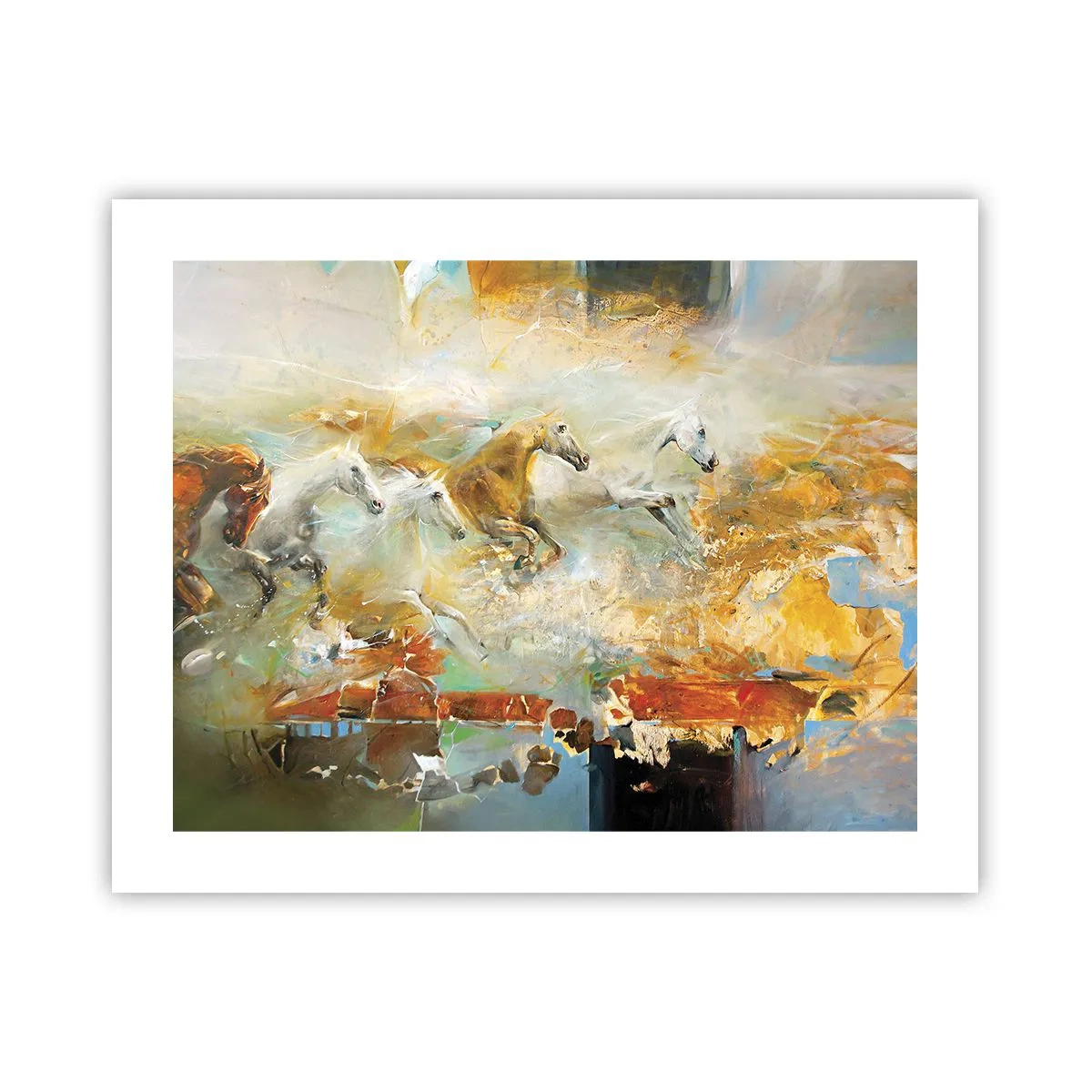 Poster - Al galoppo attraverso la luce - 50x40 cm