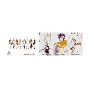 Campione di Fotomurale Premium Canvas - Chic naturale, eleganza casual - Donna, Modello, Moda - 100x30 cm