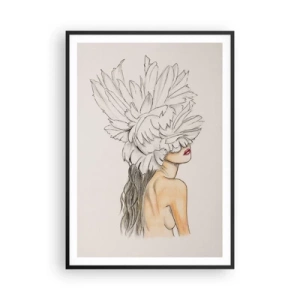Poster in cornice nera - Bellezza coronata - 70x100 cm