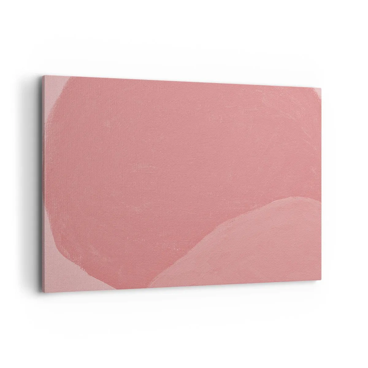 Quadro su tela - Stampe su Tela - Delicata astrazione nei toni del rosa, forme organiche e minimalismo - 100x70cm - Composizione organica in rosa - Decorazione murale moderna per soggiorno e camera da letto ARTTOR