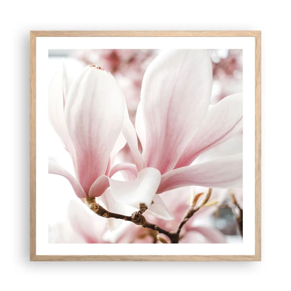 Poster in cornice rovere chiaro - Tenerezza senza fine - 60x60 cm