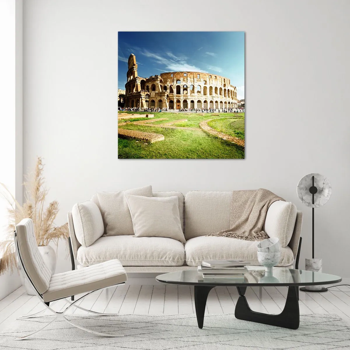 Quadro su vetro - Si sente ancora il rumore delle armi - 40x40 cm