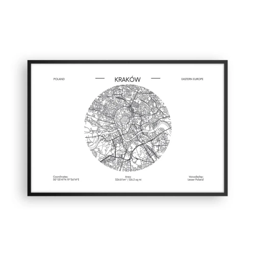 Poster in cornice nera - Anatomia di Cracovia - 91x61 cm