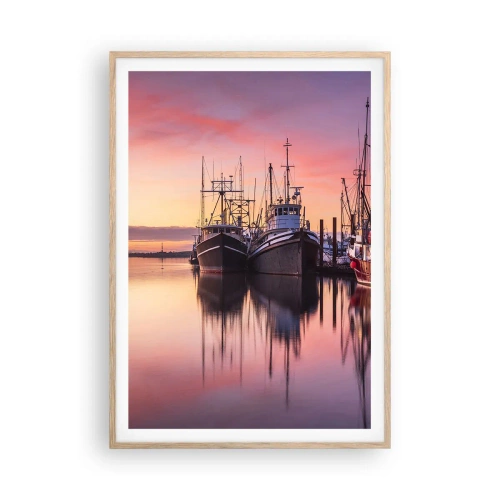 Poster in cornice rovere chiaro - Prima del giorno successivo - 70x100 cm