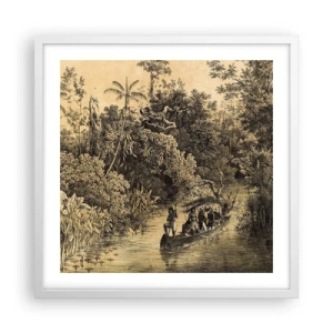 Poster in cornice bianca - Viaggio alla fonte - 50x50 cm