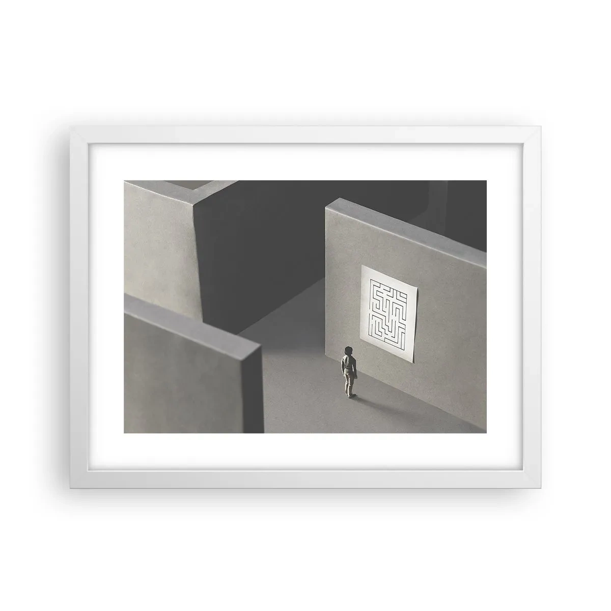 Poster in cornice bianca - Ma dove mi trovo? - 40x30 cm