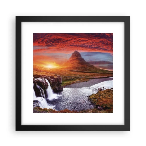 Poster in cornice nera - Paesaggio della Terra di Mezzo - 30x30 cm