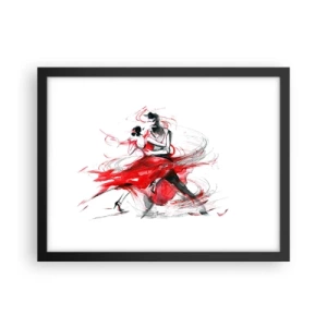 Poster in cornice nera - Tango: il ritmo della passione - 40x30 cm