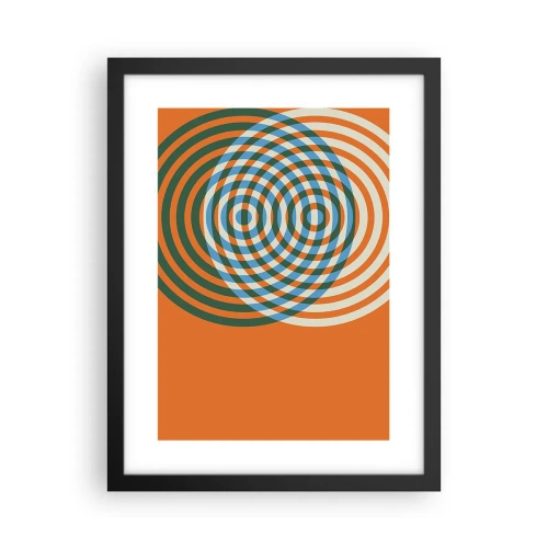 Poster in cornice nera - Composizione astratta a cerchi - 30x40 cm