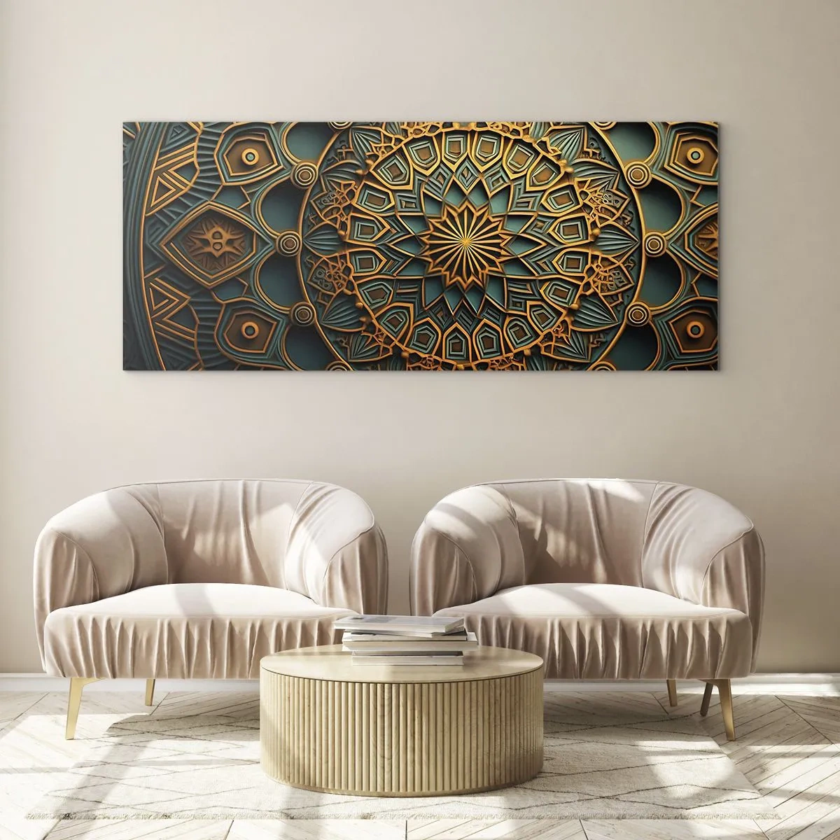 Quadro su vetro - Atmosfera araba - 100x40 cm