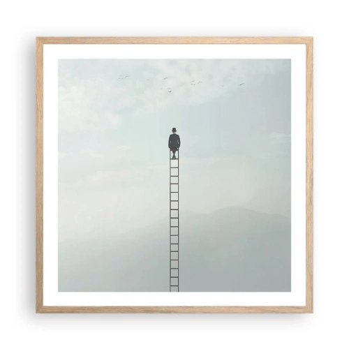 Poster in cornice rovere chiaro - Innalzati al di sopra - 60x60 cm