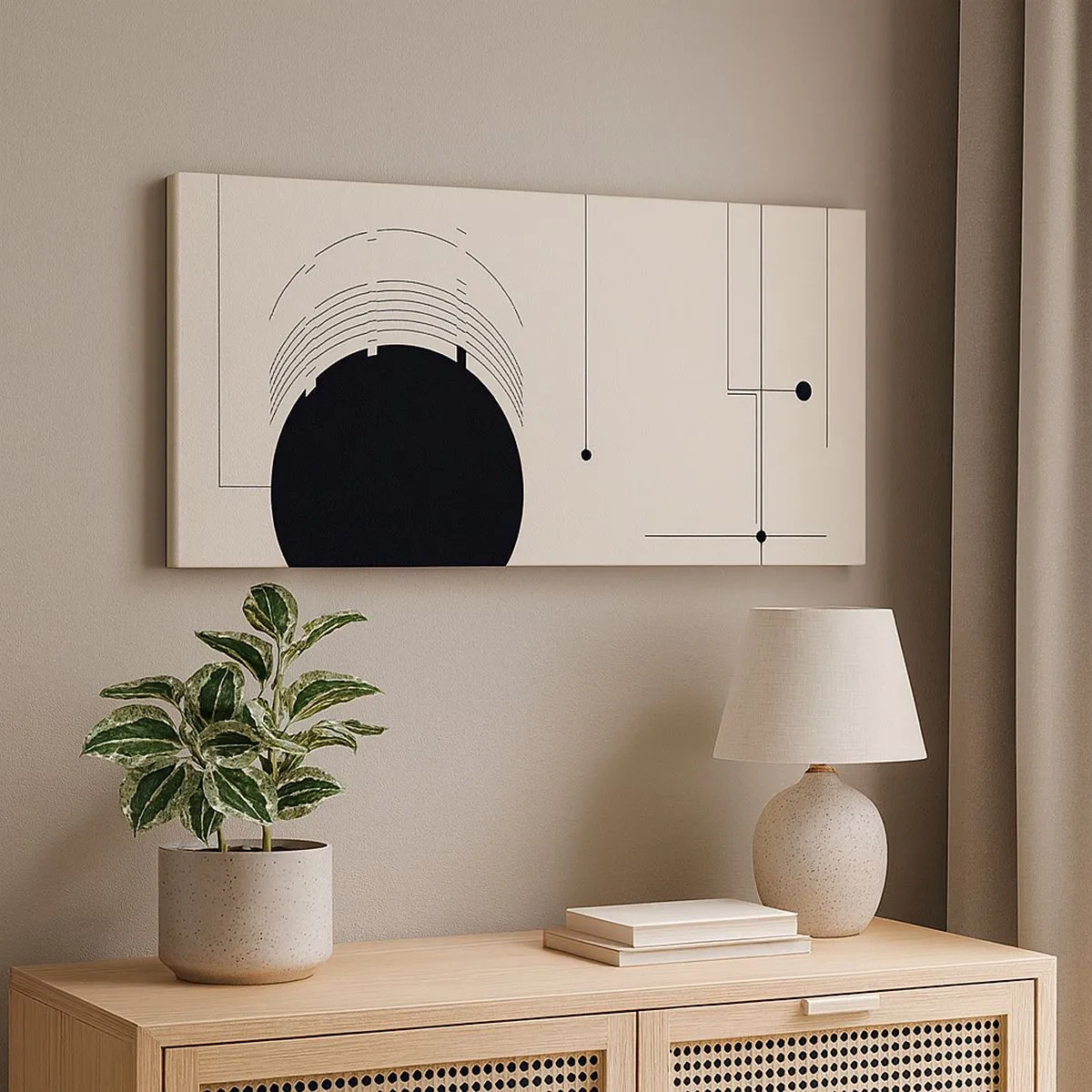 Quadro su tela - Stampe su Tela - Composizione elastica e dinamica - 100x40 cm