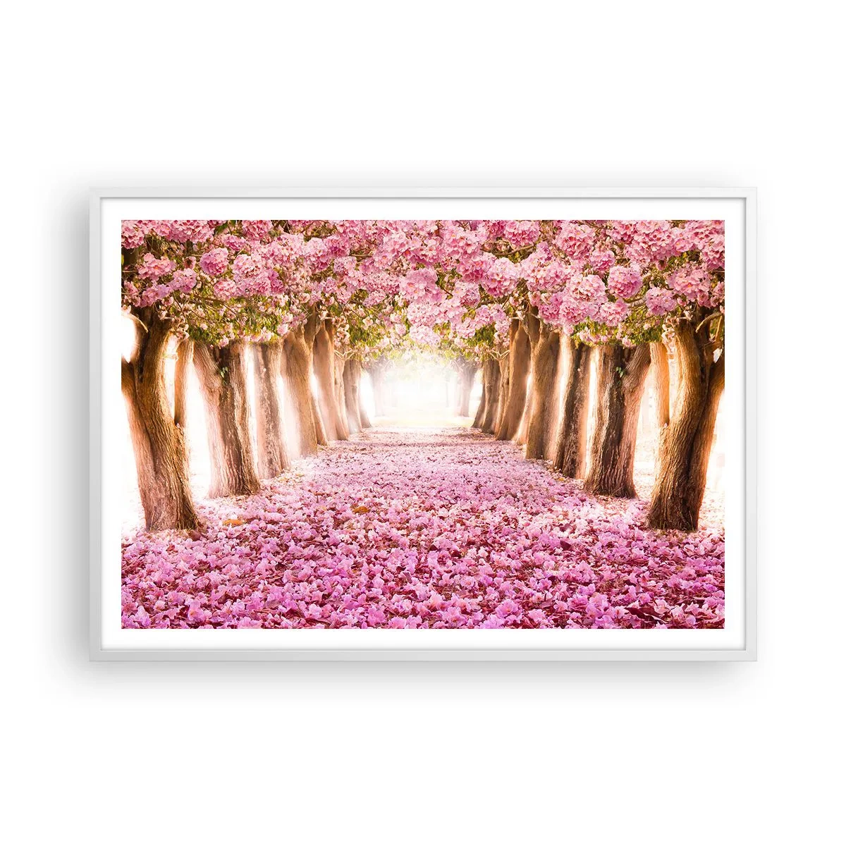 Poster in cornice bianca - La strada verso il paradiso - 100x70 cm