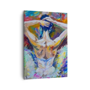 Quadro su tela - Stampe su Tela - Una ballerina dai colori dinamici e dall'espressione pittorica - 50x70cm - Tutto può succedere - Decorazione murale moderna per soggiorno e camera da letto ARTTOR