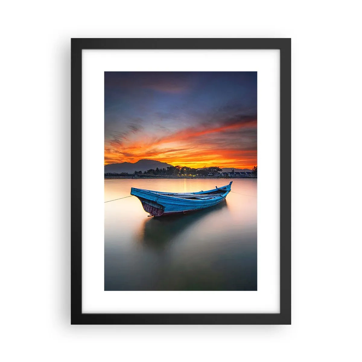 Poster in cornice nera - Viene una notte buona - 30x40 cm