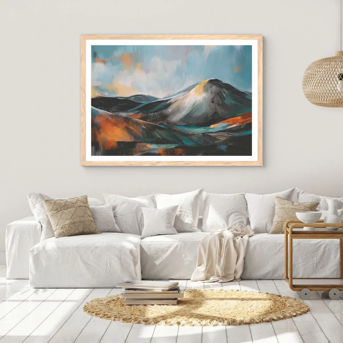 Poster in cornice rovere chiaro - Aspri e belli - 70x50 cm