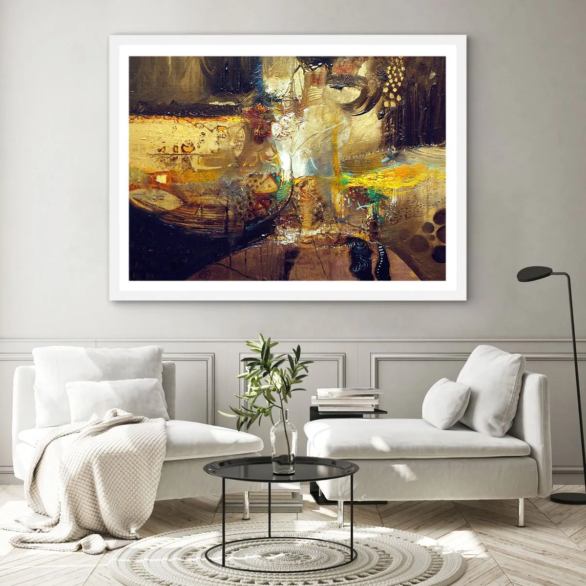 Poster in cornice bianca - Freddo, più caldo, bollente - 40x30 cm