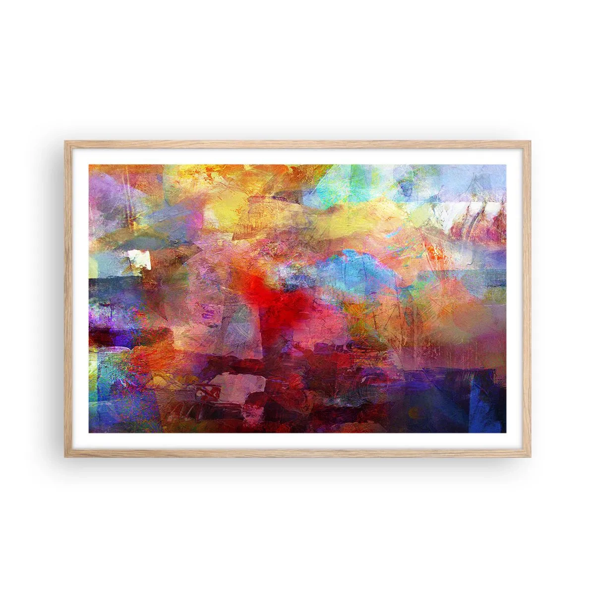 Poster in cornice rovere chiaro - Guardando dentro all'arcobaleno - 91x61 cm