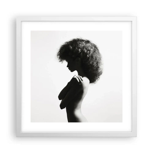 Poster in cornice bianca - Come un fiore su un gambo snello - 40x40 cm