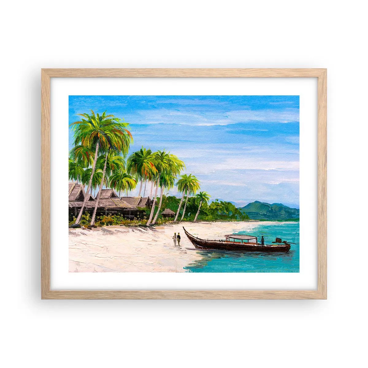 Poster in cornice rovere chiaro - Sogno esotico - 50x40 cm