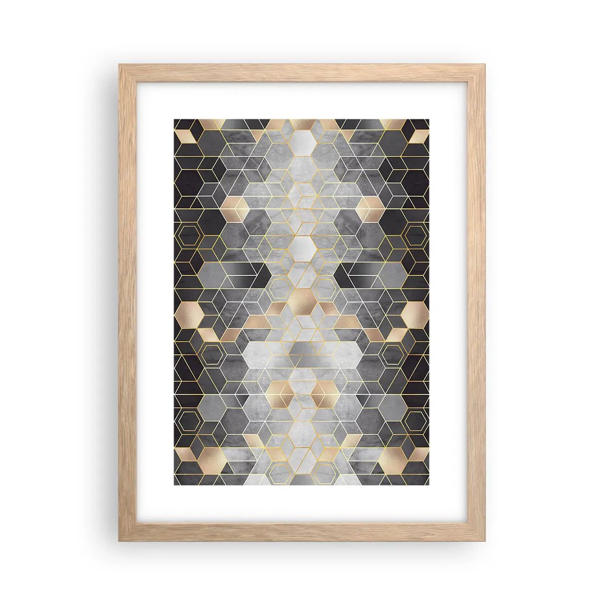 Poster in cornice rovere chiaro - Composizione di diamante - 30x40 cm
