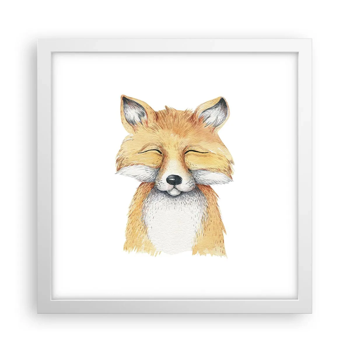 Poster in cornice bianca - Umore da volpe - 30x30 cm
