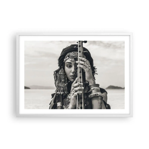 Poster in cornice bianca - La musica dell'oriente - 70x50 cm