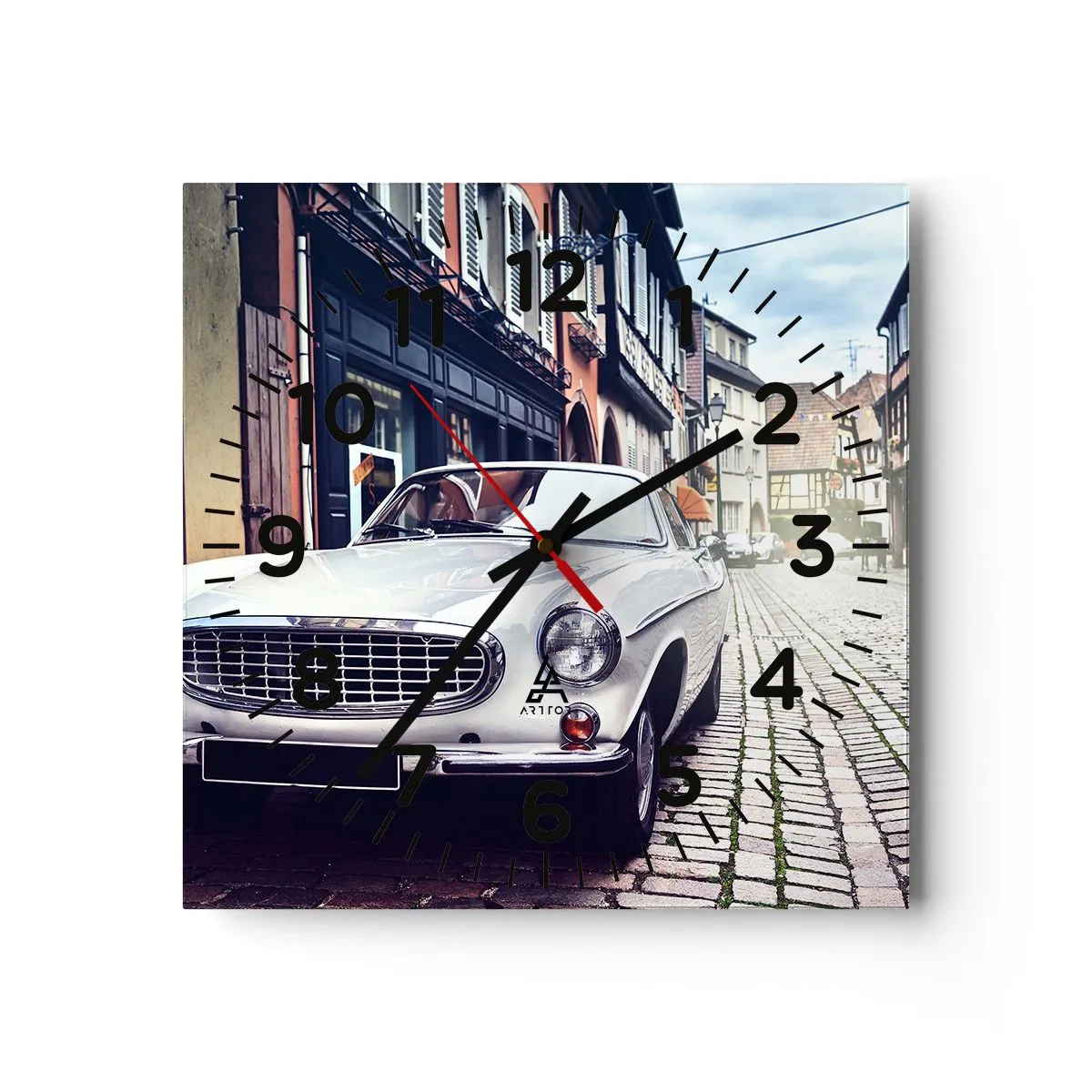 Orologio da parete - Orologio in Vetro - Il passato è oggi - 30x30 cm