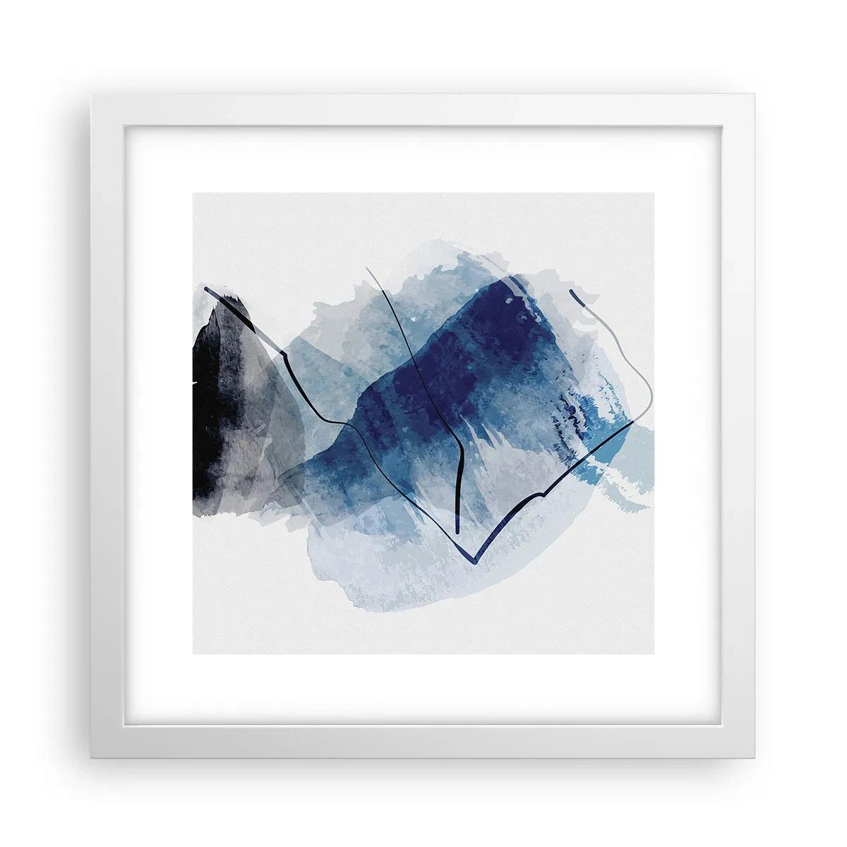 Poster in cornice bianca - Monte di ghiaccio - 30x30 cm