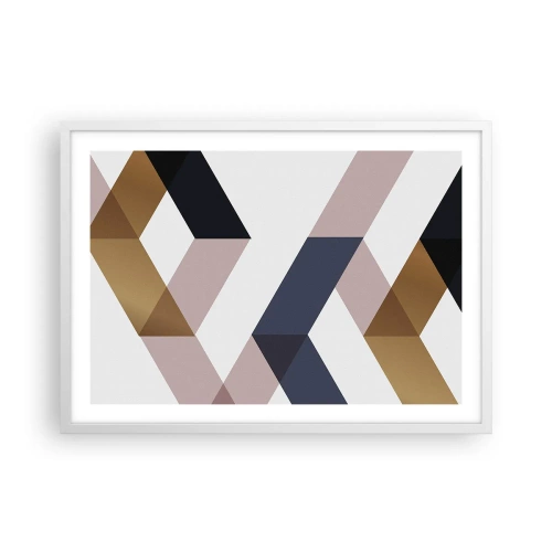 Poster in cornice bianca - Piani e angoli - 70x50 cm