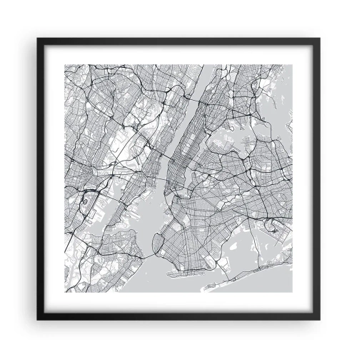 Poster in cornice nera - Anatomia della metropoli - 50x50 cm